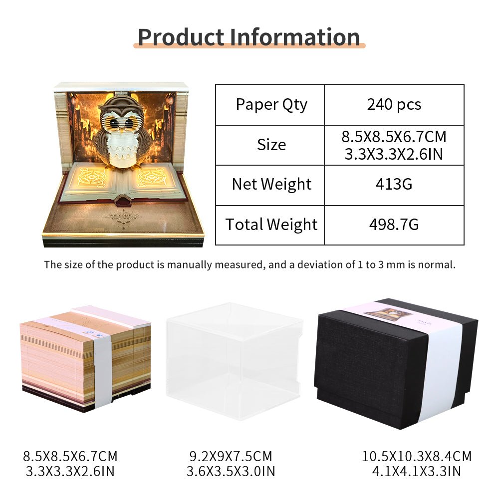 3D Calendar 2026 - Magic Owl