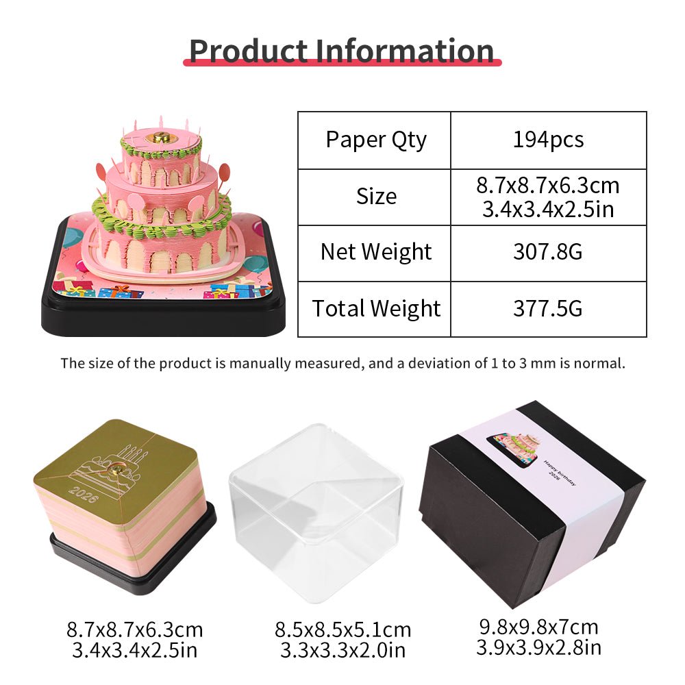 3D-kalender 2026 - Fijne verjaardag