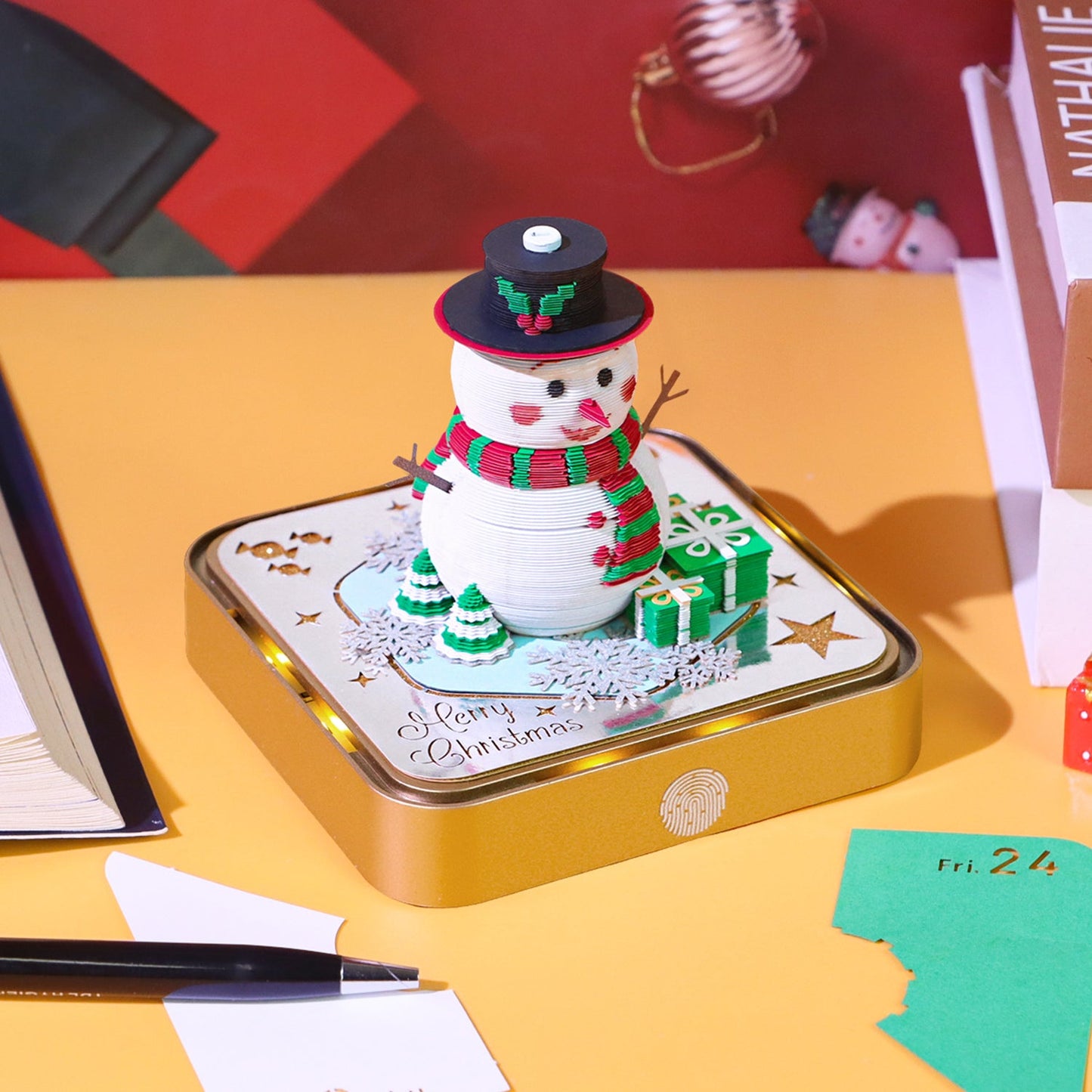 Sneeuwpop (met licht en kalender 2026)