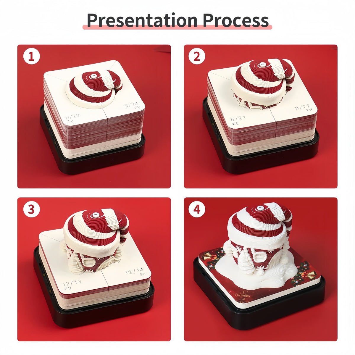 3D-kalender 2026 - Kerstmuts 