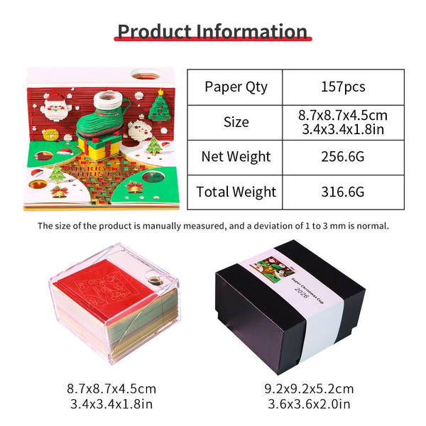 3D-kalender 2026 - Kerstbeker