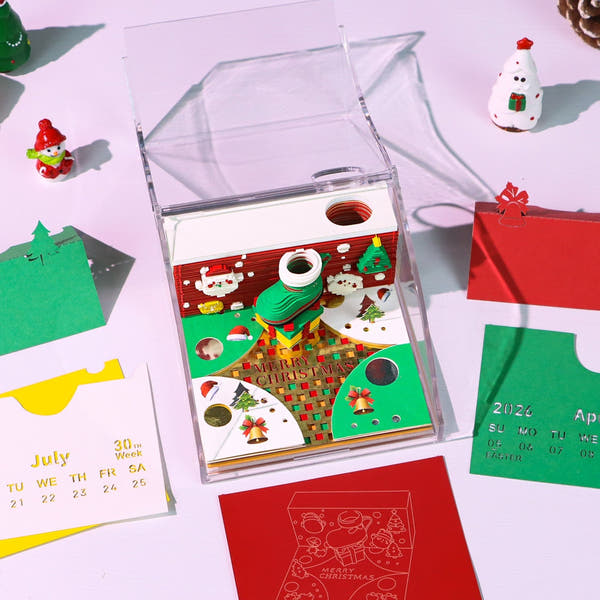 3D-kalender 2026 - Kerstbeker