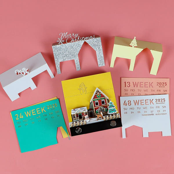 3D-kalender 2026 - Kerstsneeuwhuis