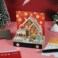 3D-kalender 2026 - Kerstsneeuwhuis