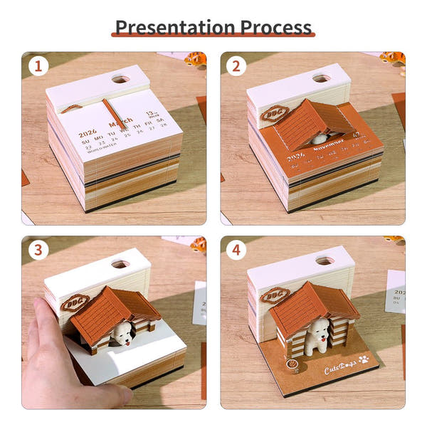 3D-kalender 2026 - Hond 