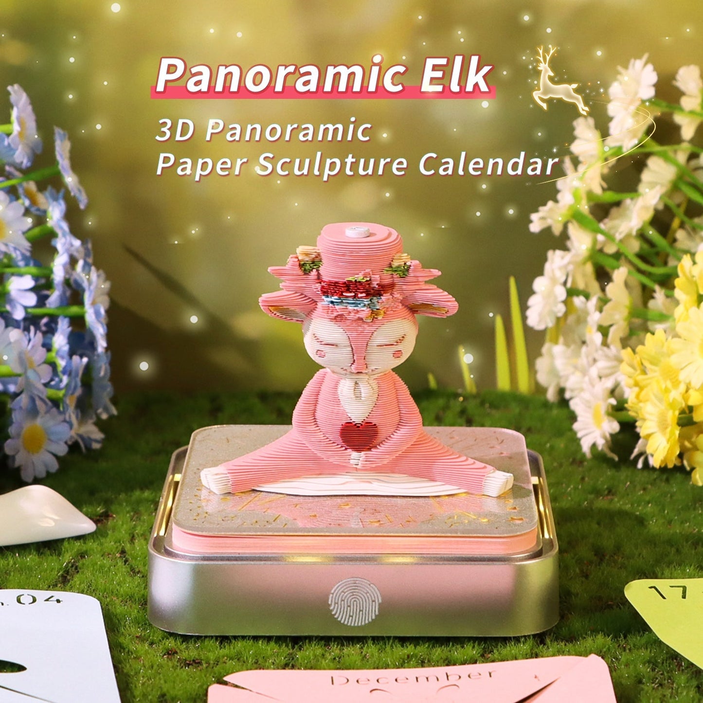 3D Calendar 2026 - Elk