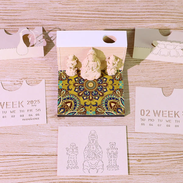 3D Calendar 2026 - Guanyin