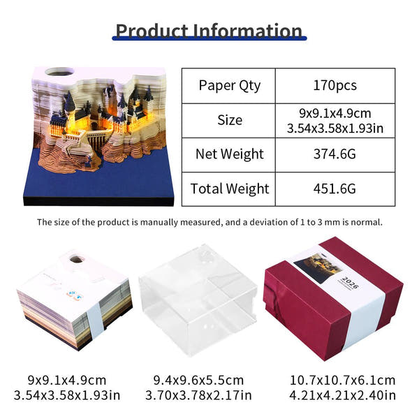 3D-kalender 2026 - Magisch Kasteel 