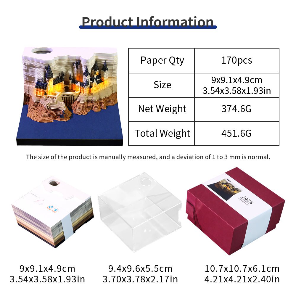 3D-kalender 2026 - Magisch Kasteel 