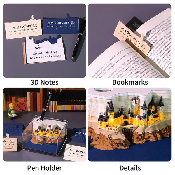 3D-kalender 2026 - Magisch Kasteel 