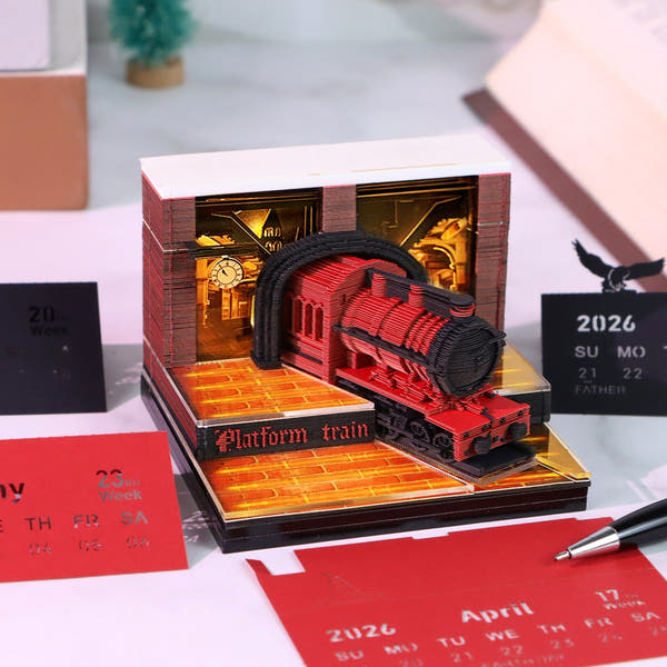 3D Calendar 2026 - Magic Platform Train