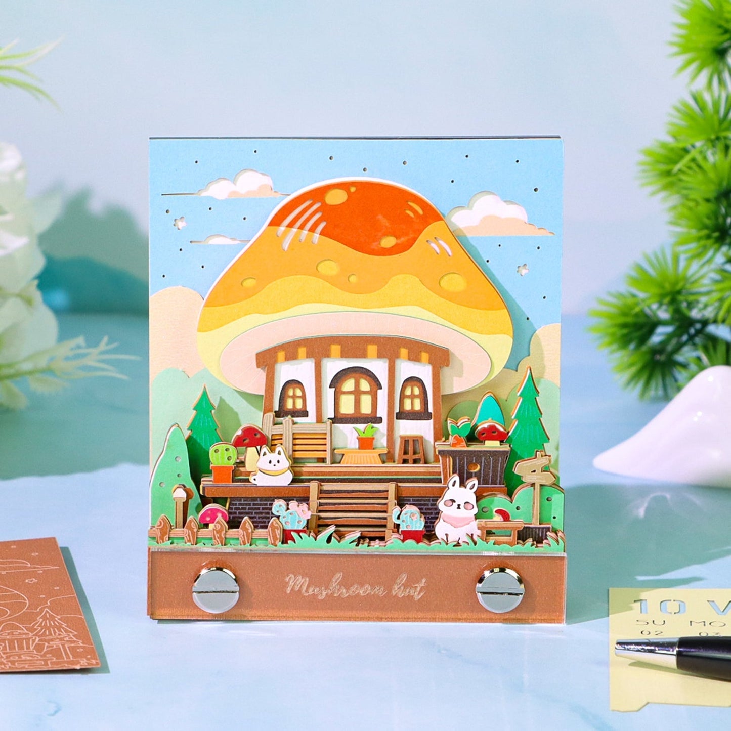 3D Calendar 2026 - Mushroom Hut