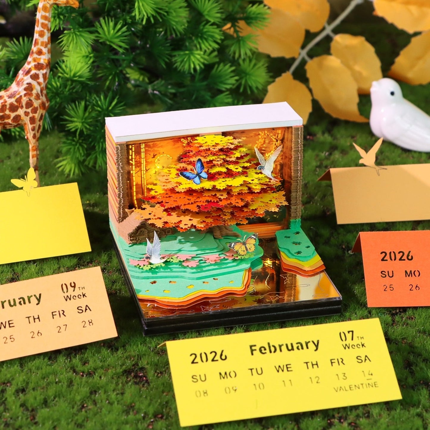 3D Calendar 2026 - Phoenix Perched Wutong