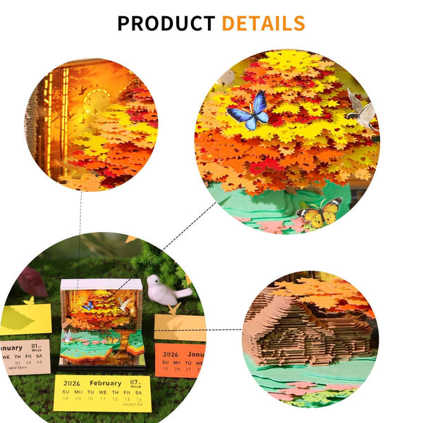 3D Calendar 2026 - Phoenix Perched Wutong