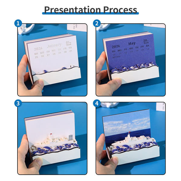 3D Calendar 2026 - Sailing Ship