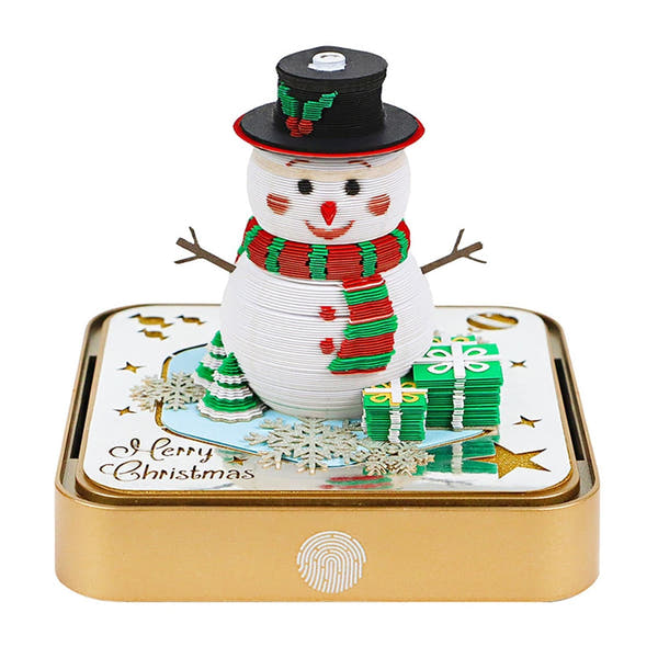 3D Calendar 2026 - Snowman