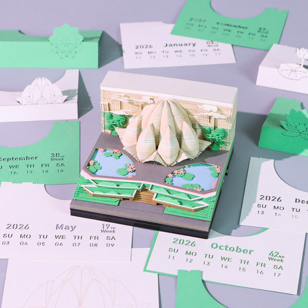 3D-kalender 2026 - De Lotustempel 