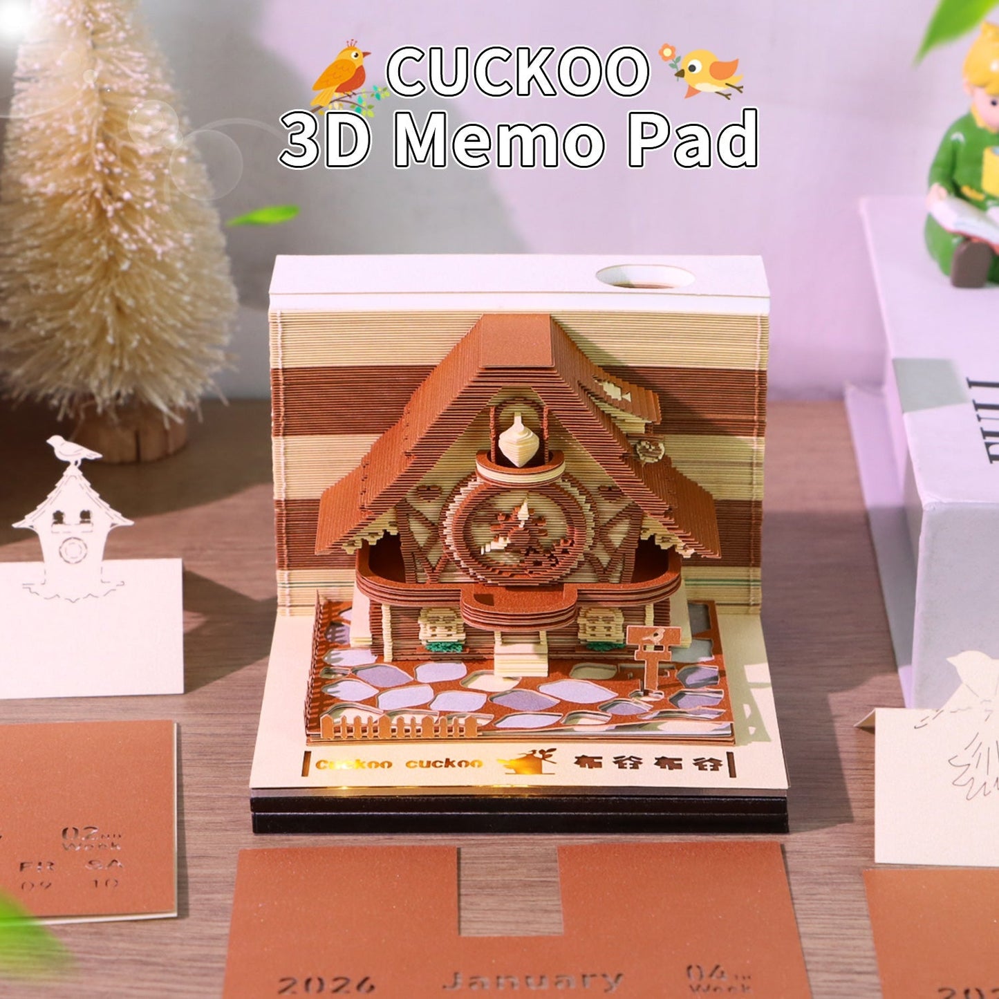 3D Calendar 2026 - Cuckoo