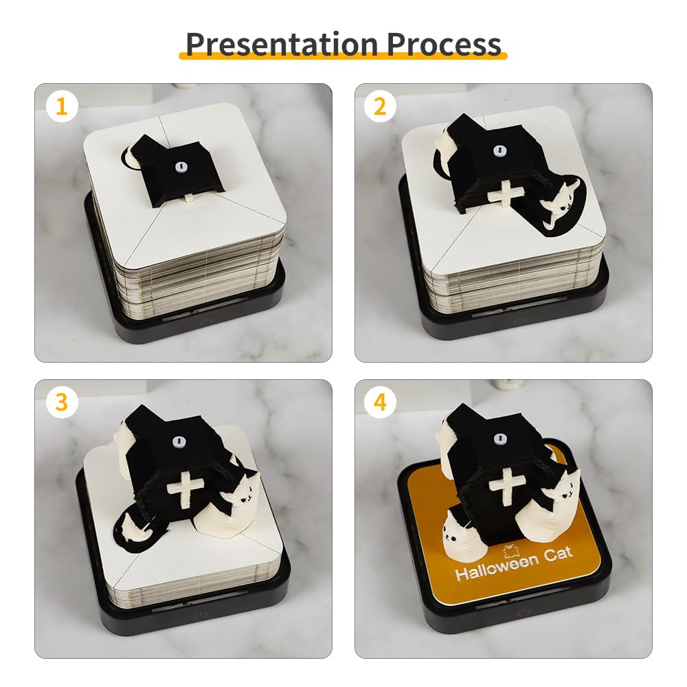 3D-kalender 2026 - Halloweenkat 