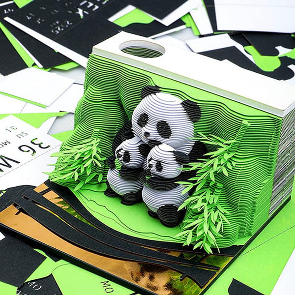 3D Calendar 2026 - Panda B