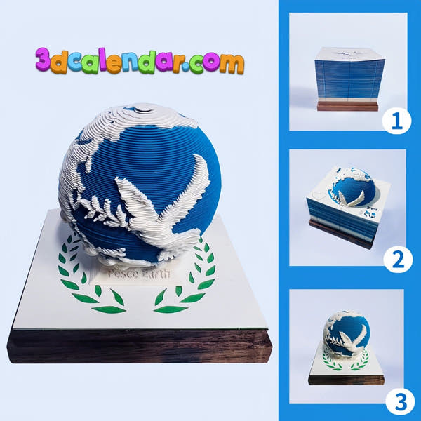 3D-kalender 2026 - Vrede Aarde