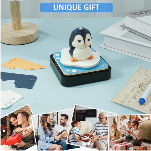 3D Calendar 2026 - Penguin