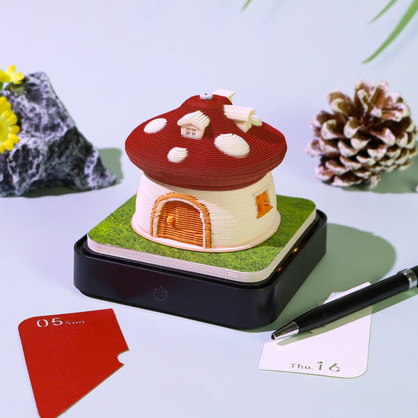 Paddenstoelenhuis (met licht en kalender 2026)