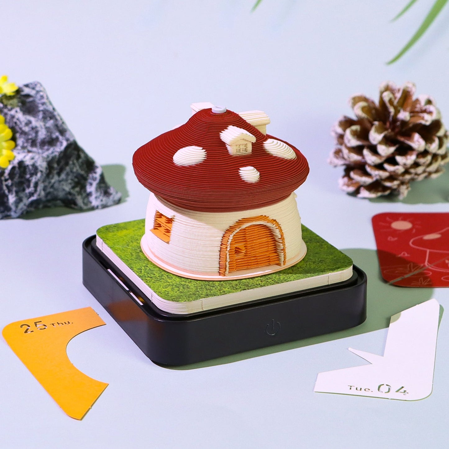 Paddenstoelenhuis (met licht en kalender 2026)