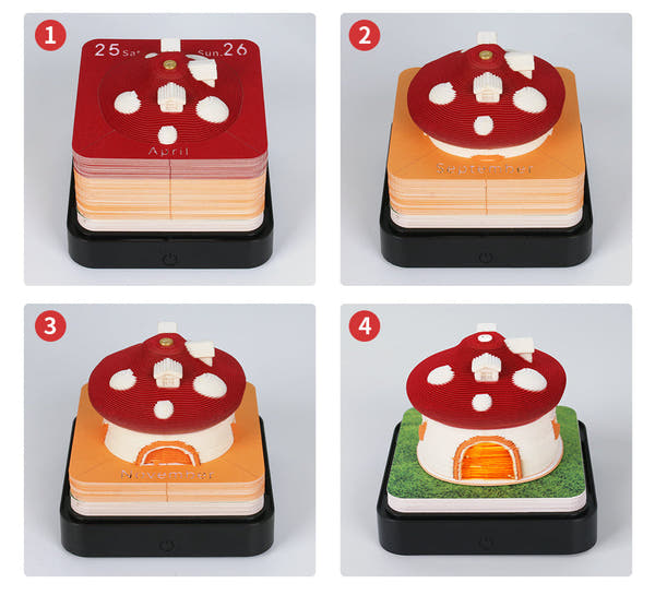 Paddenstoelenhuis (met licht en kalender 2026)